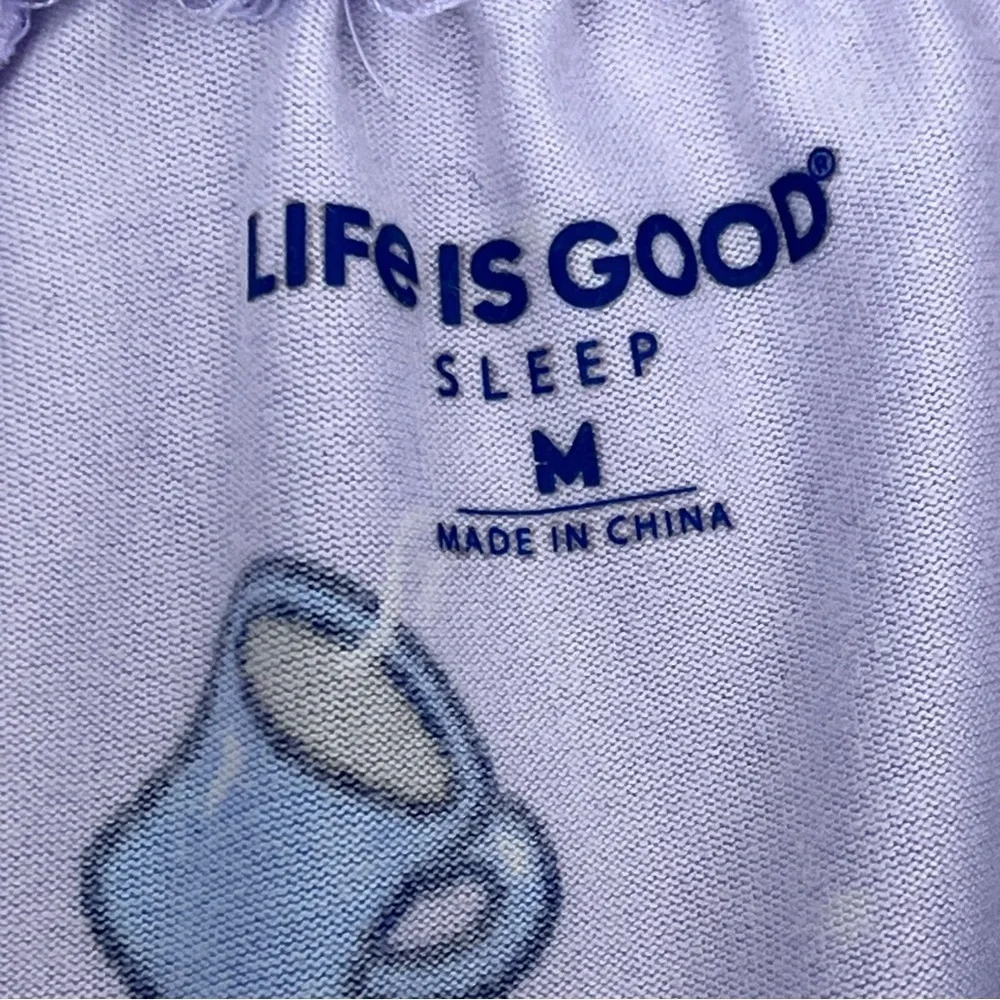 Life Is Good Sleep Women's PJ Shorts with Coffee Mug AOP Size M; Loungewear
